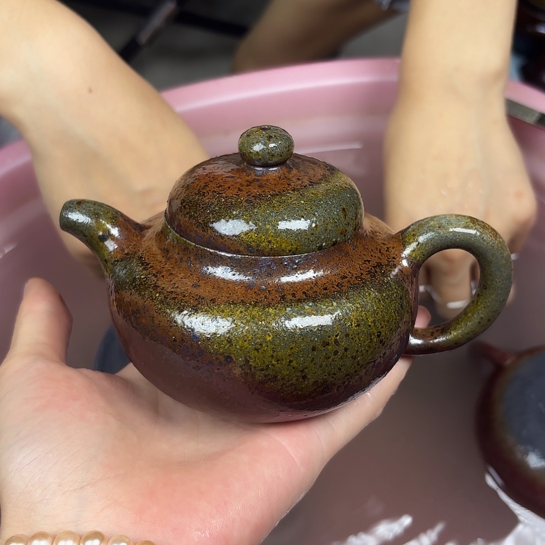 A***행茶壶紫砂柴烧紫砂微瑕壶