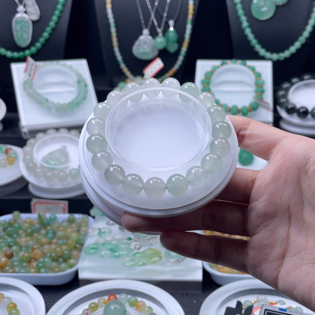 石英质玉（非洲翠）未镶嵌手串