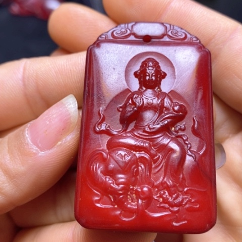 白玉菩提吊坠　摆件