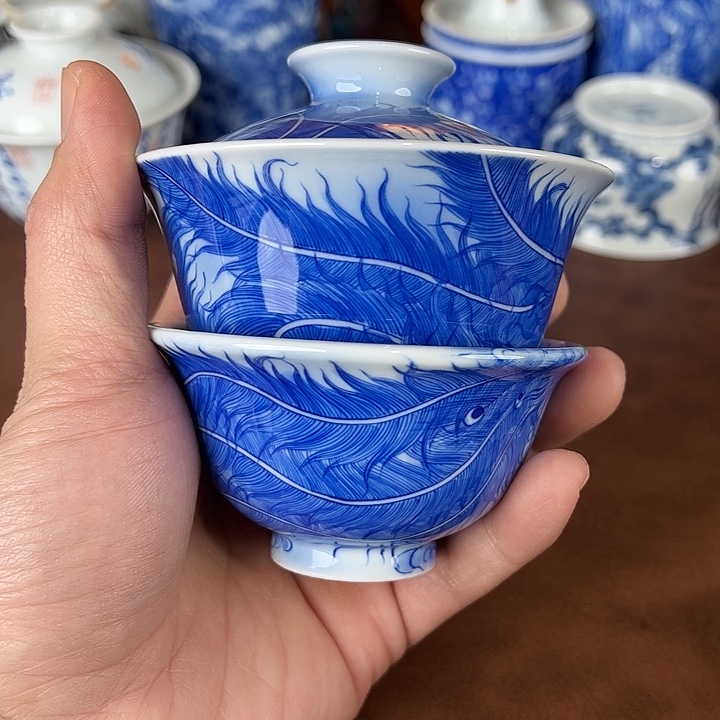 春***1瓷片景德镇全手工手绘陶瓷