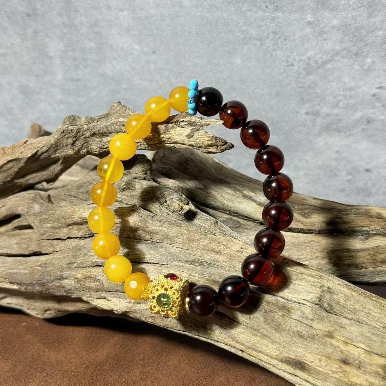 【与帅珠宝】血珀diy单圈D122523——多样性发其一