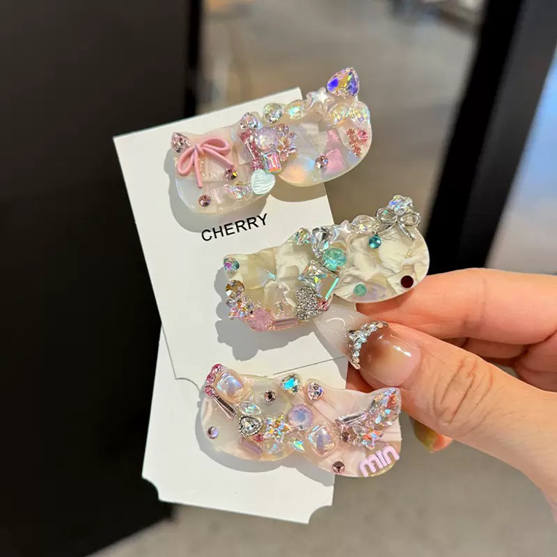 韩系新款醋酸卡通猫猫发夹