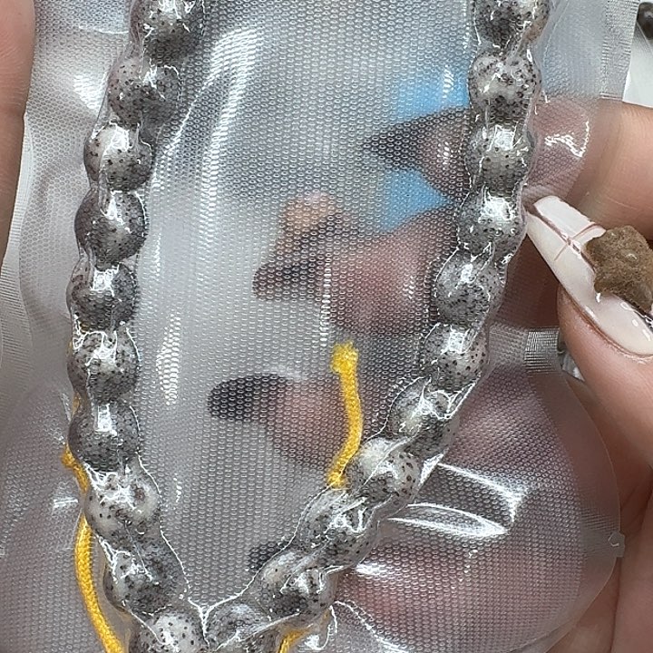 星月菩提手串324高端黑灰星月菩提0.9圆手持