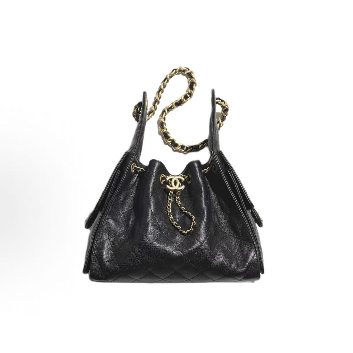 未使用 Chanel/香奈儿 25s芯片款黑金25bag单肩链条包小号