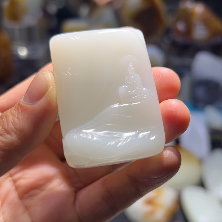 和田玉（白玉）手链未镶嵌小*哥