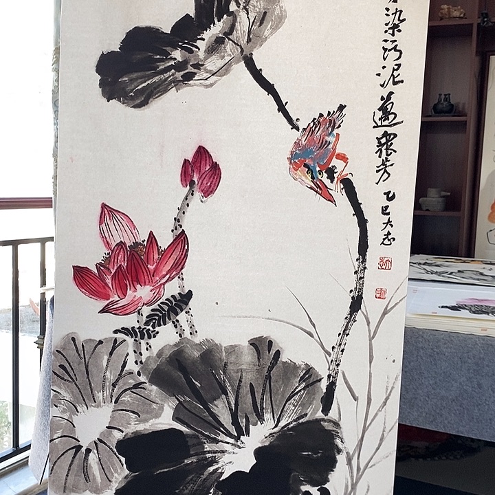 国画纯手绘国画写意作品50*100