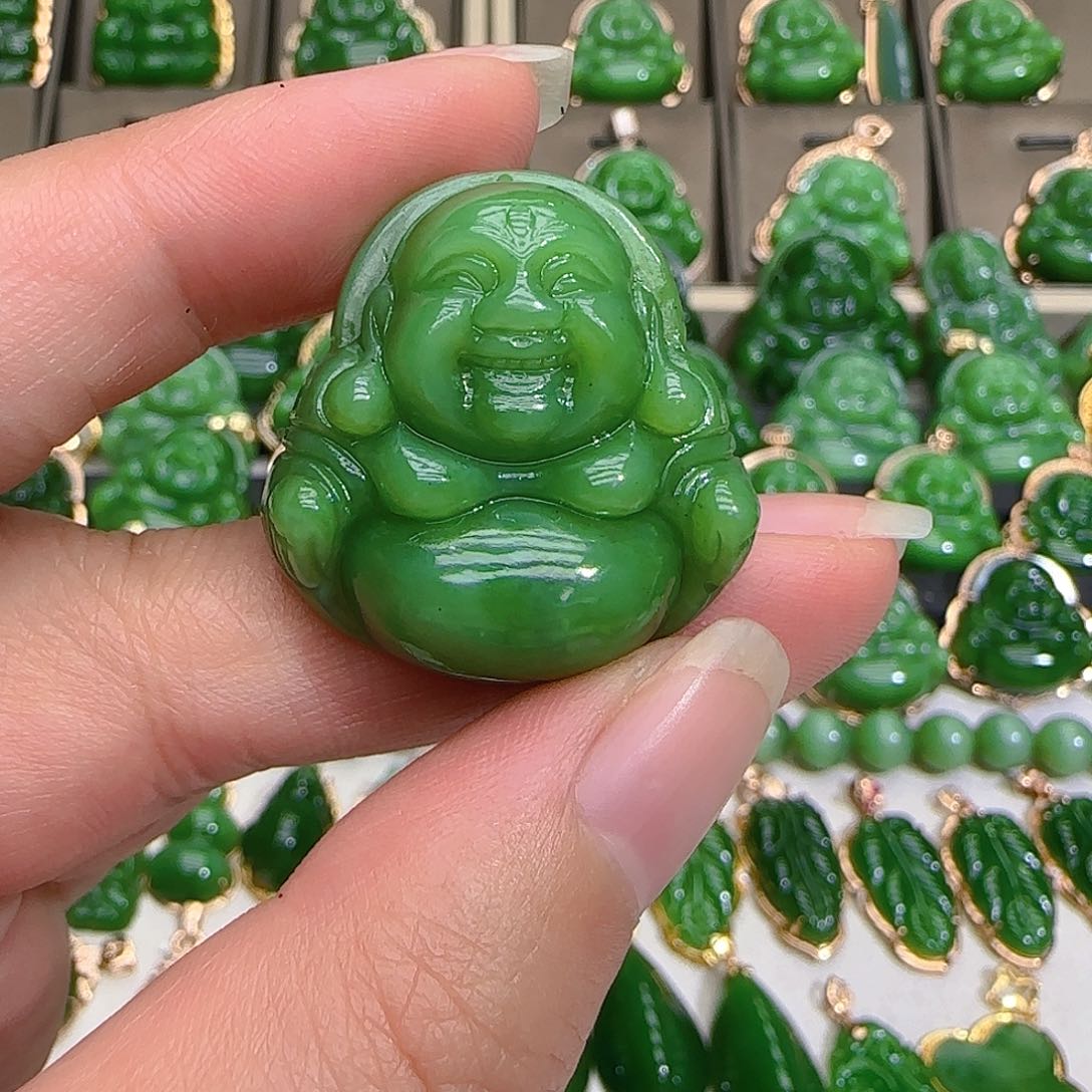 和田玉（碧玉）吊坠(不含链)未镶嵌