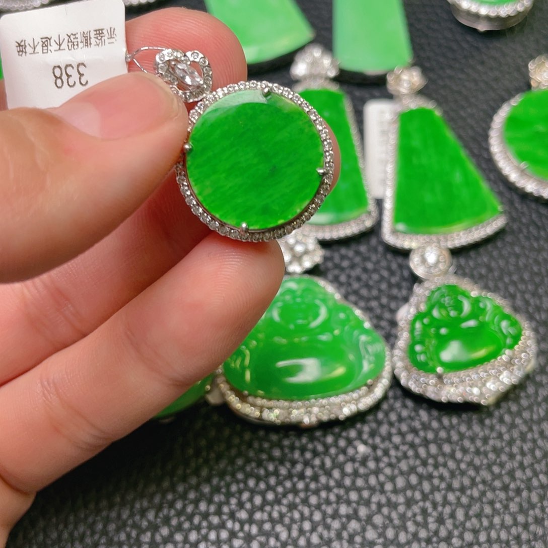 【闪购商品】翡翠吊坠(不含链)银S925镶嵌