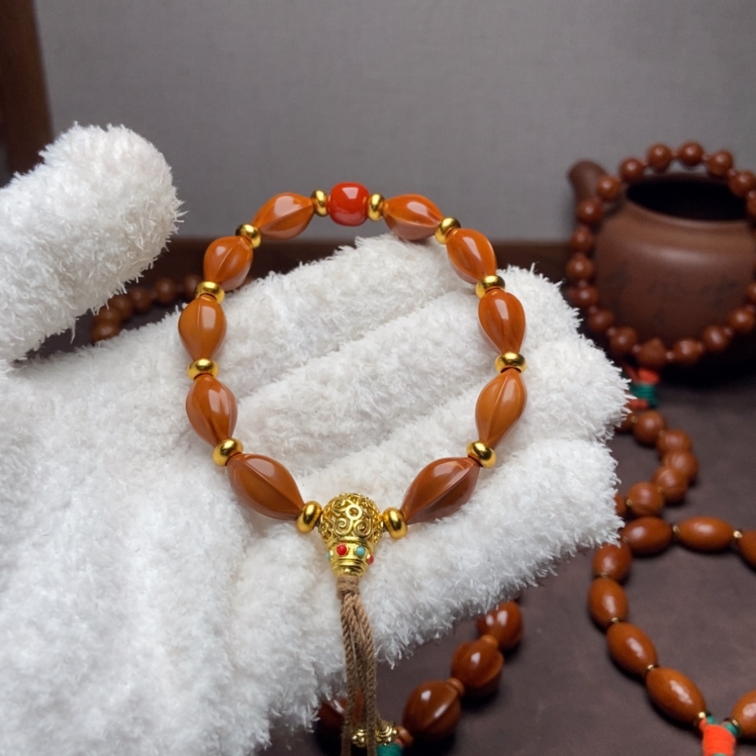 橄榄核手串/手链1.0金选