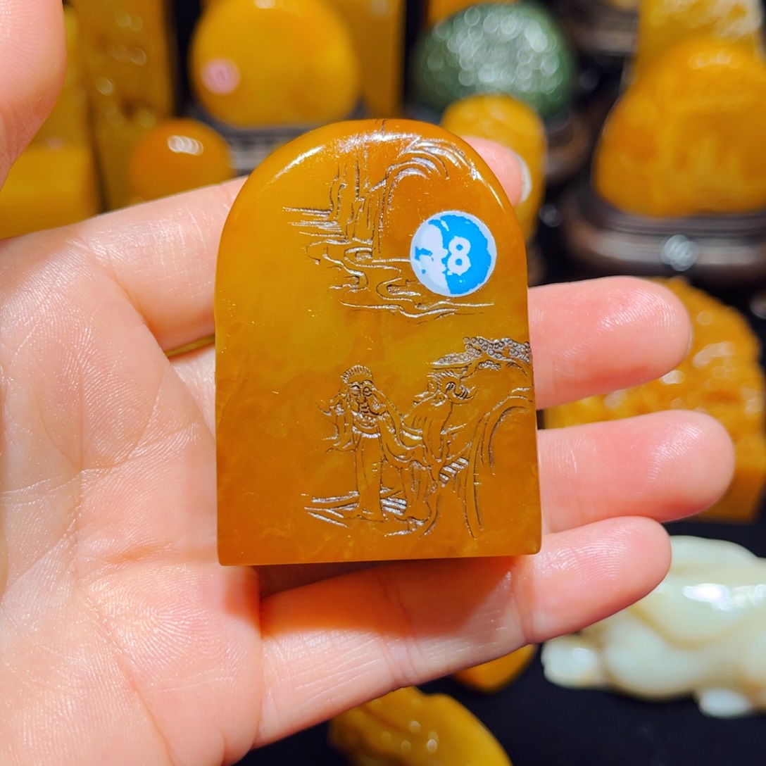 田黄石天**福石雕石雕石雕