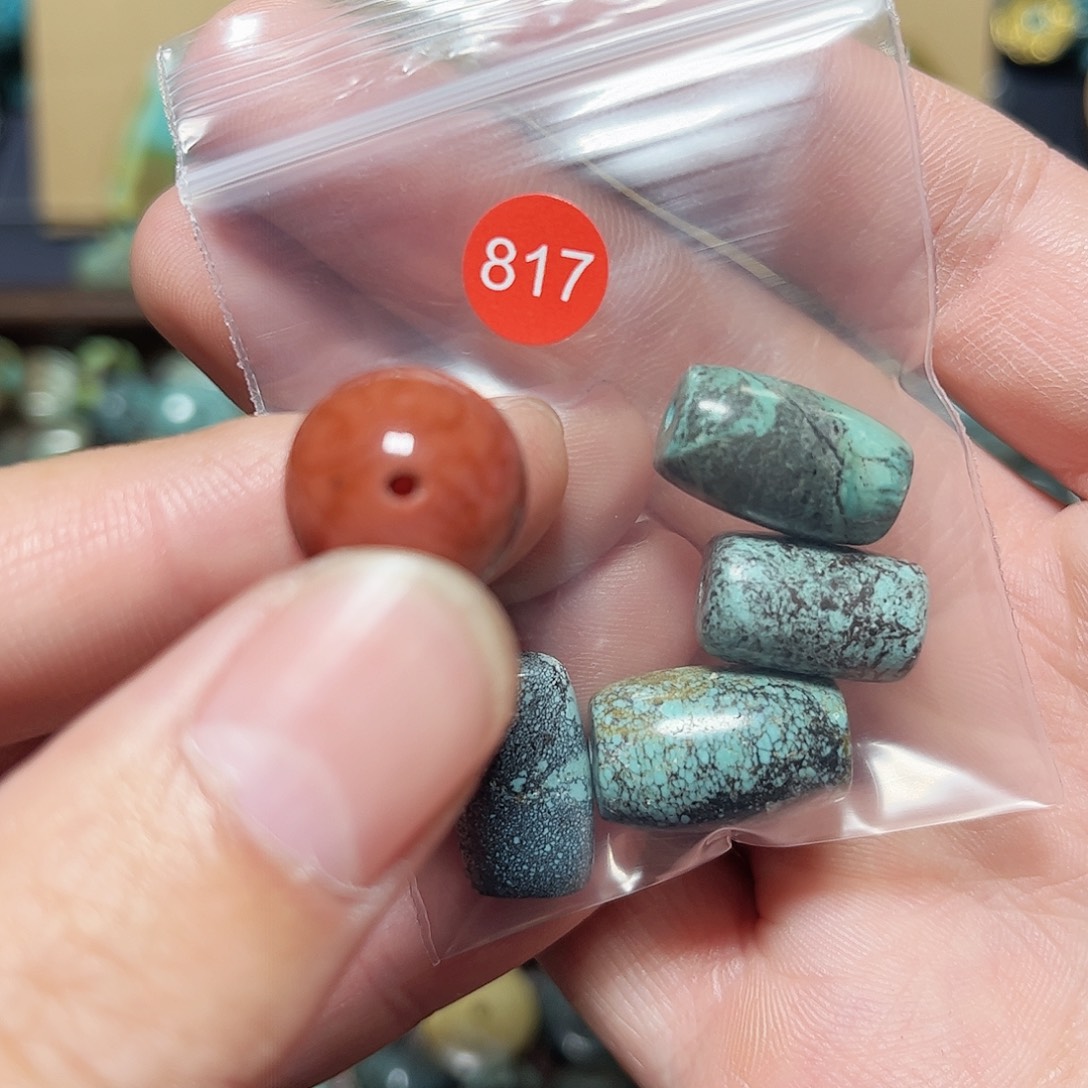 空***玛瑙/玉髓未镶嵌圆珠桶珠老型手串！！