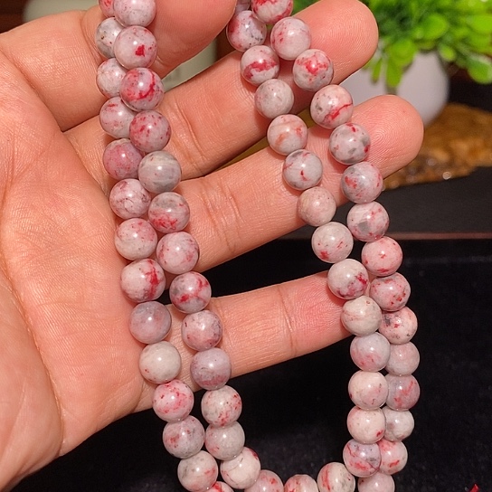 搬***人天然辰砂原石手串