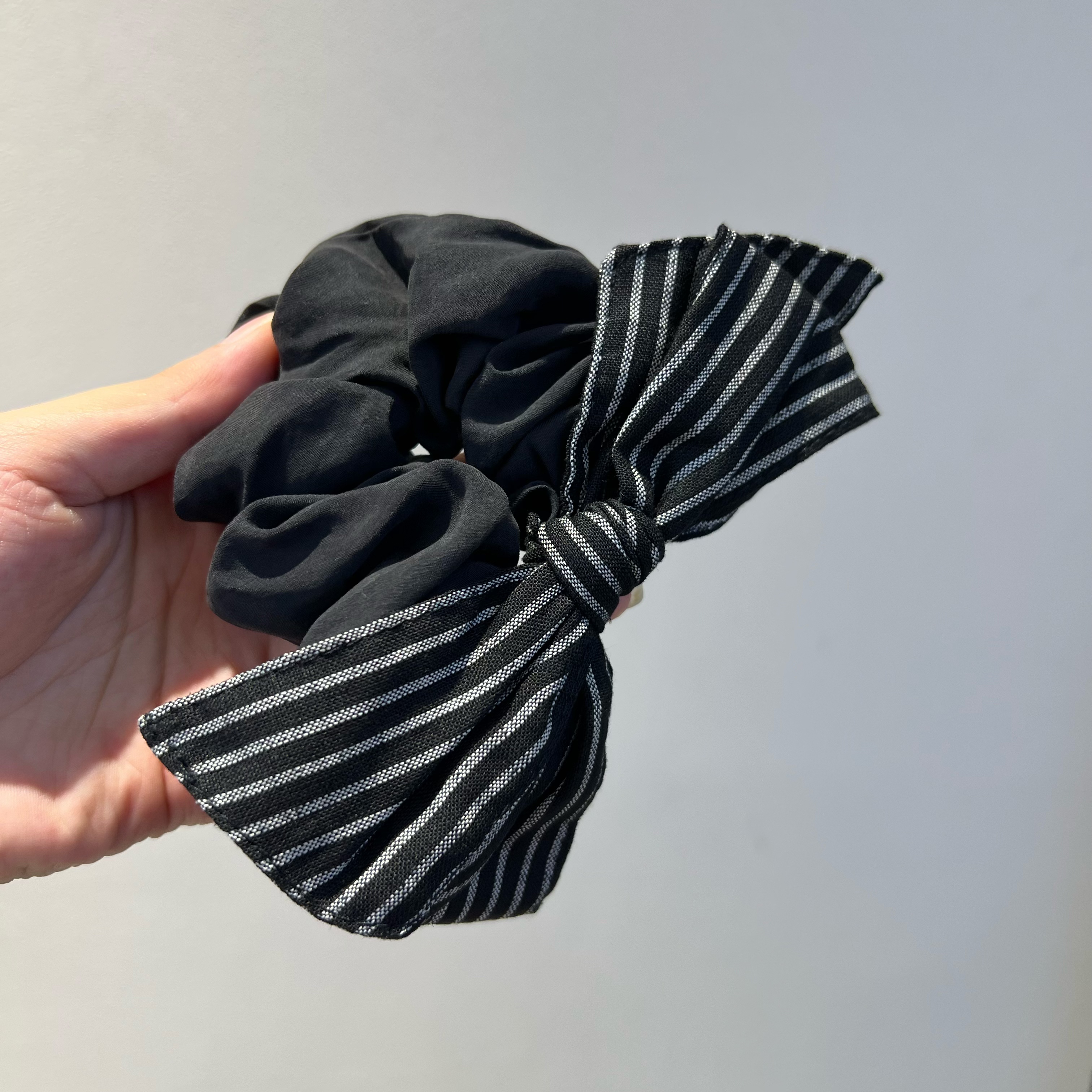 新款大肠发圈条纹款蝴蝶结韩式甜美头饰皮筋原创设计扎头发发绳