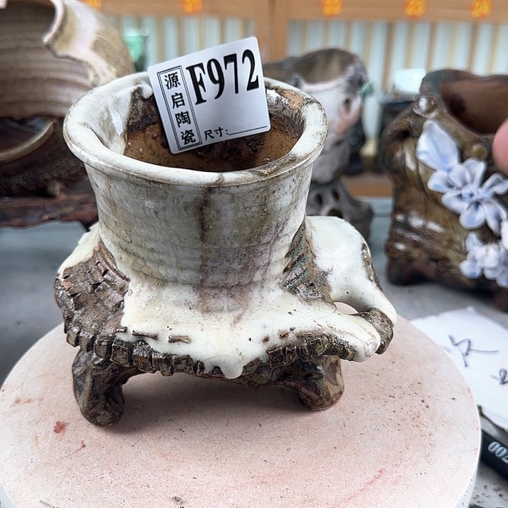 紫砂花盆景德镇陶瓷多肉花盆特价972