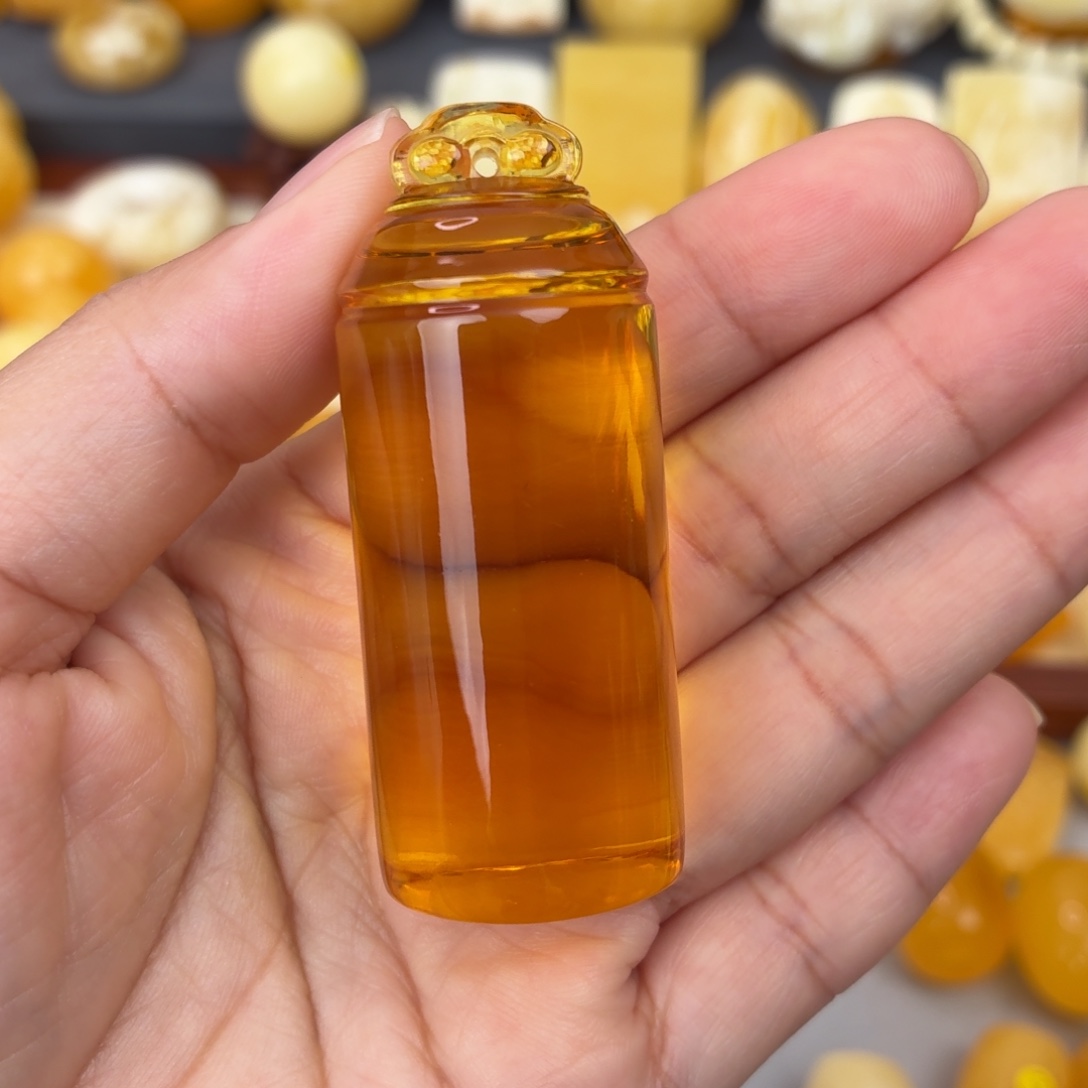 蜜蜡未镶嵌吊坠(不含链)净水称心如意