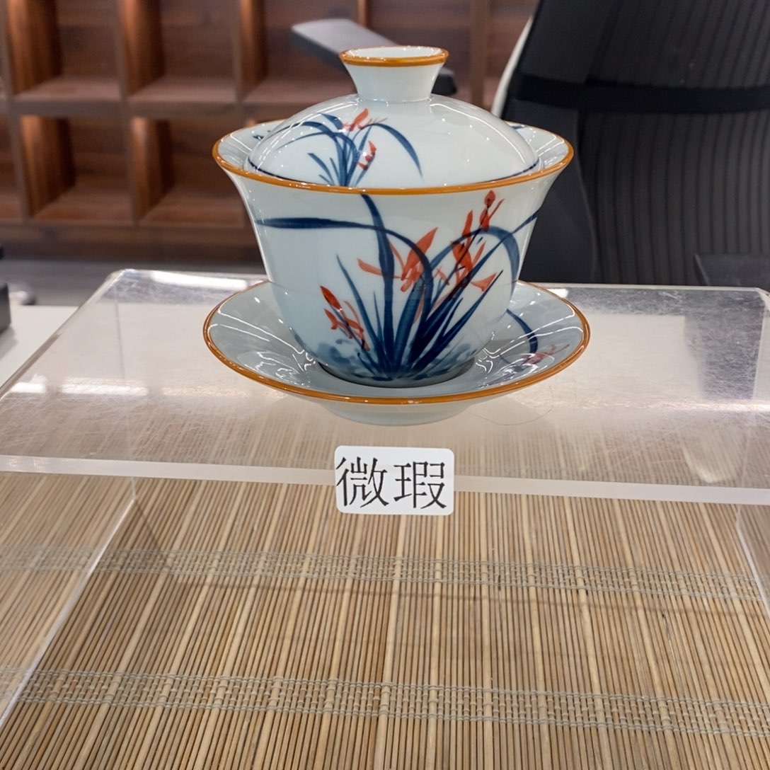 釉下彩老陶泥手工绘制