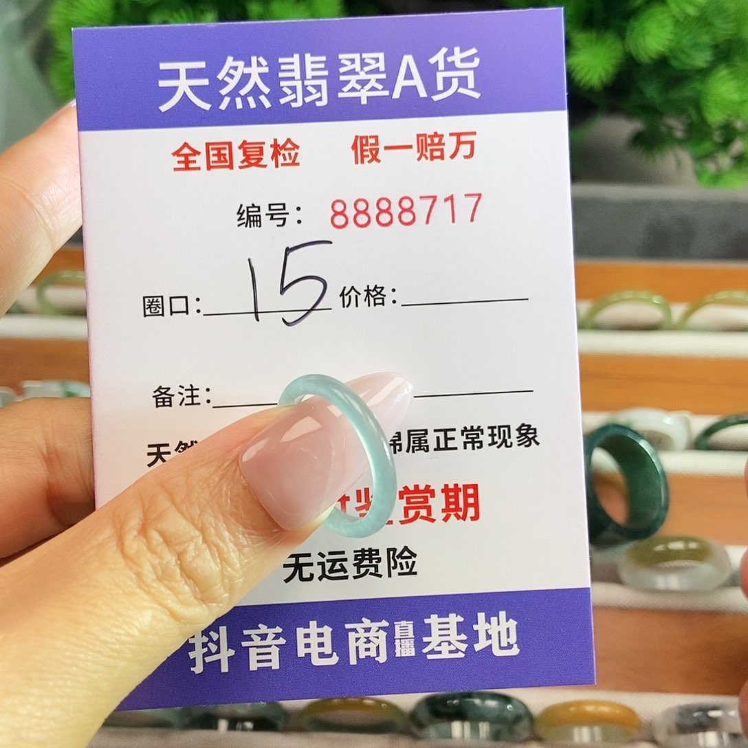 翡翠戒圈未镶嵌8717......