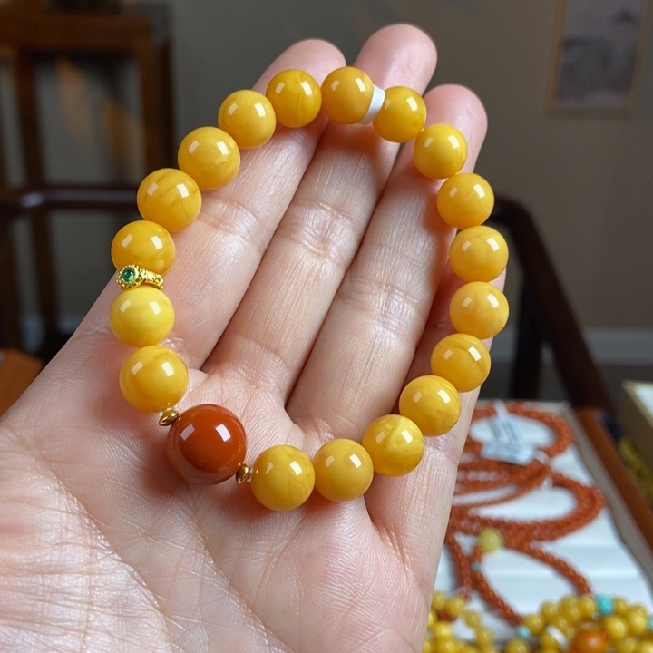 琥珀手链未镶嵌蜜蜡手串10