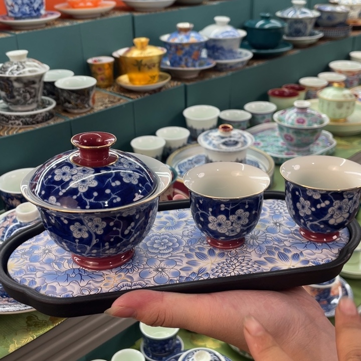景德镇陶瓷盖碗茶具
