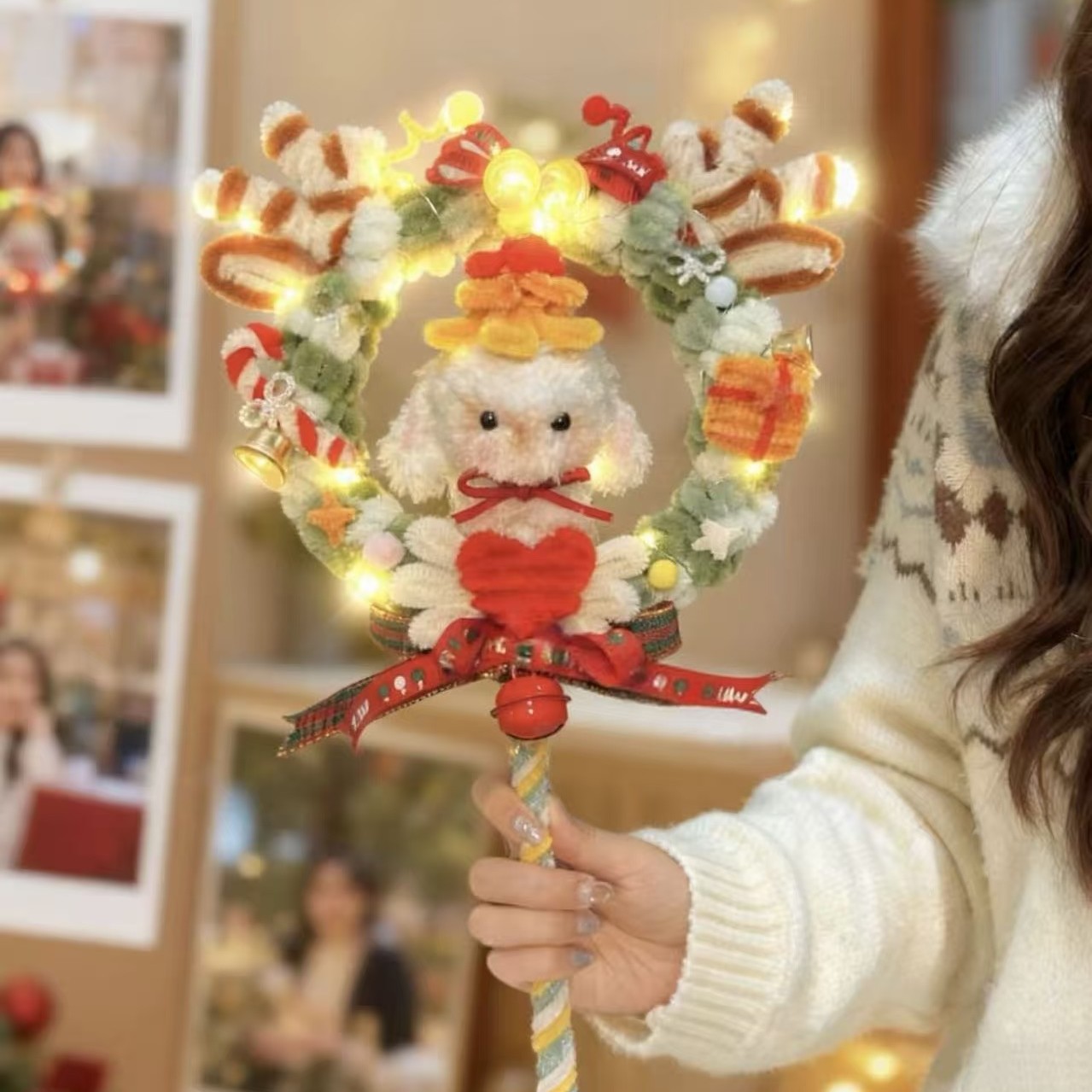 圣诞树小兔魔法棒圣诞节礼物扭扭棒手工diy材料包平安夜送闺蜜XXX