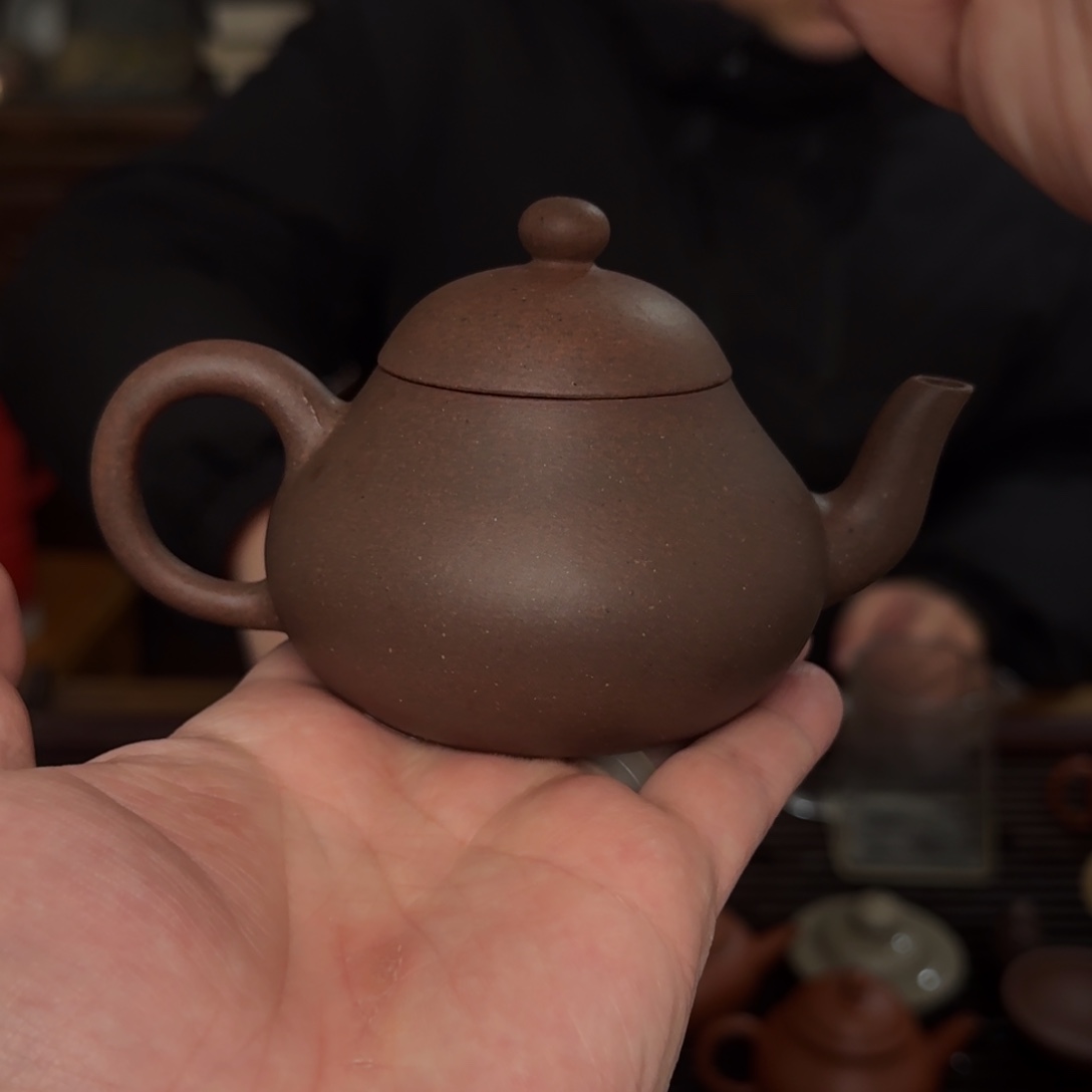 紫砂茶壶清灰泥梨形160cc