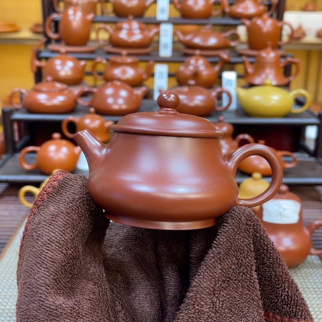紫砂茶壶潮州手拉壶 云柱120cc