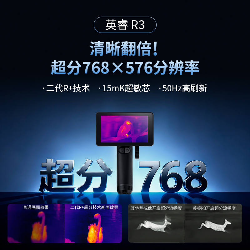 英睿巡逻舰R3热成像夜视仪户外高清手持一体机适用于山区丛林搜寻