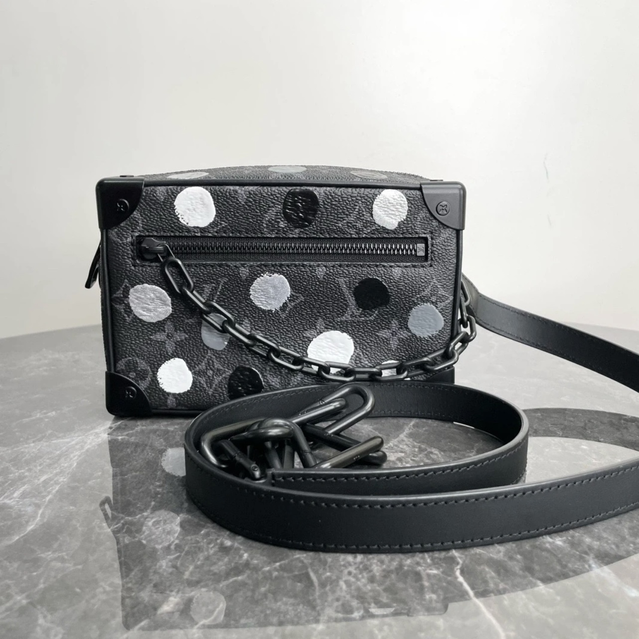 95新 LouisVuitton/路易威登 LV草间弥生soft trunk mini盒子包