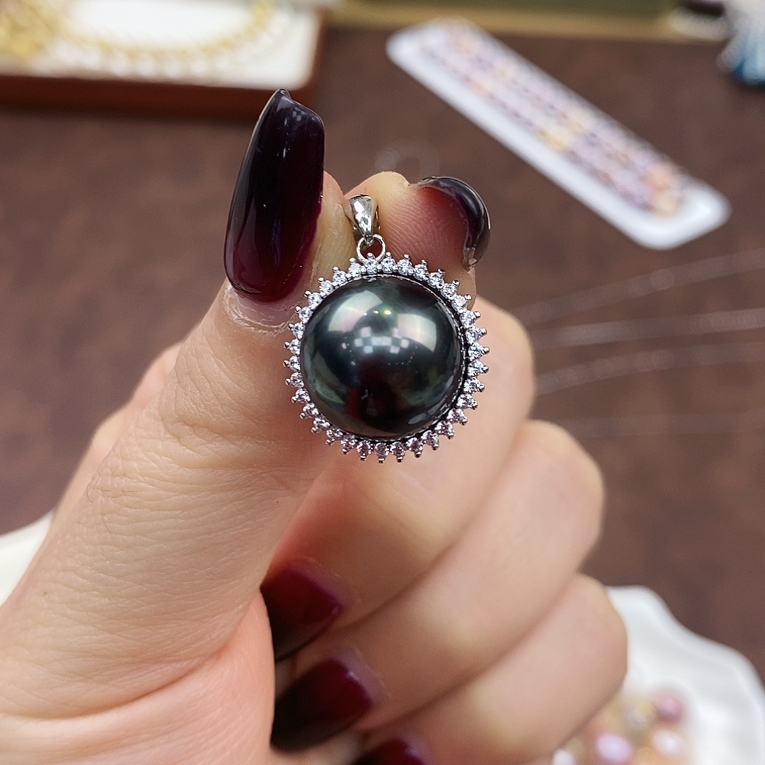 海水珍珠颈饰银S925镶嵌