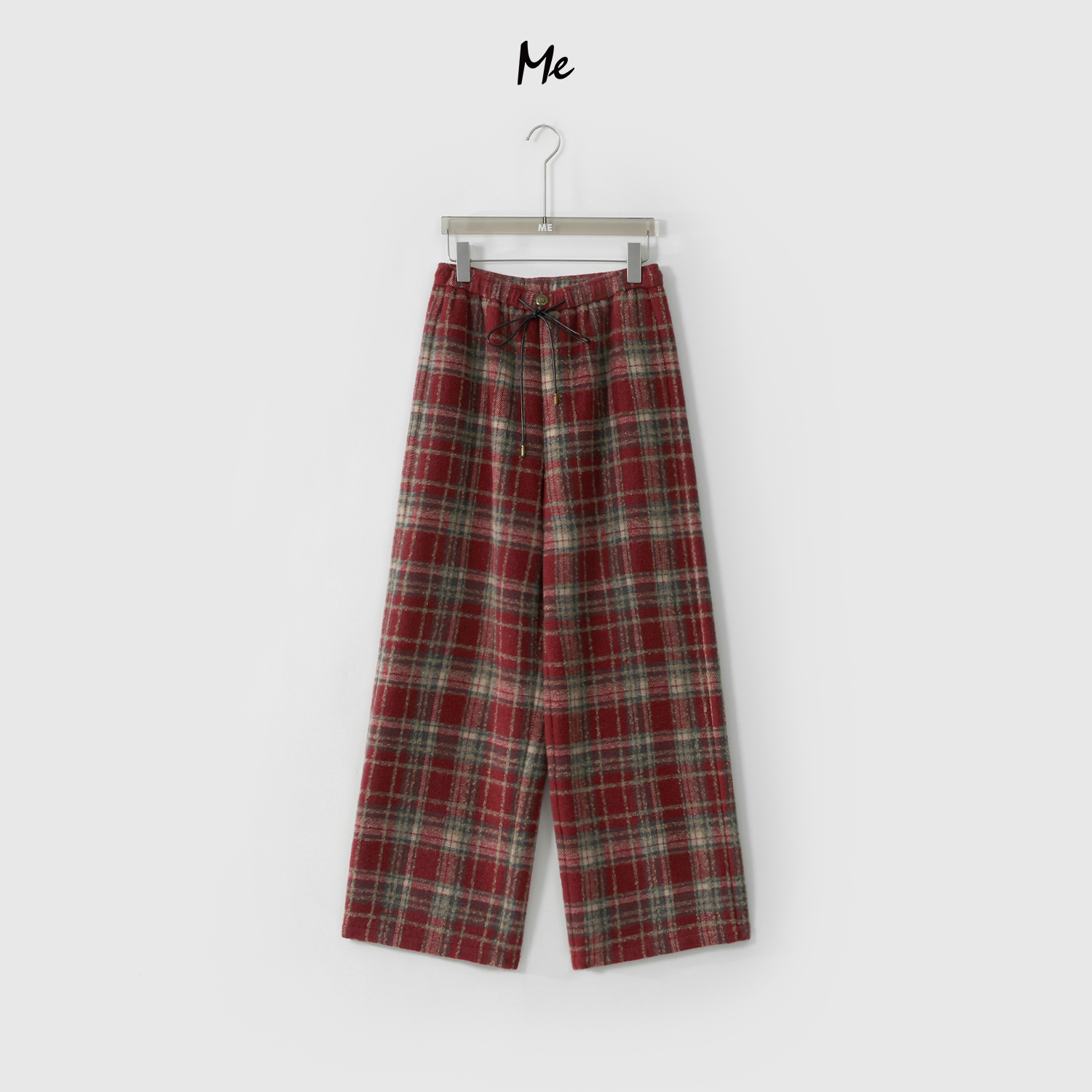 ME【新款格子裤】高腰显瘦冬季新款时尚百搭休闲裤MEQC4404加绒