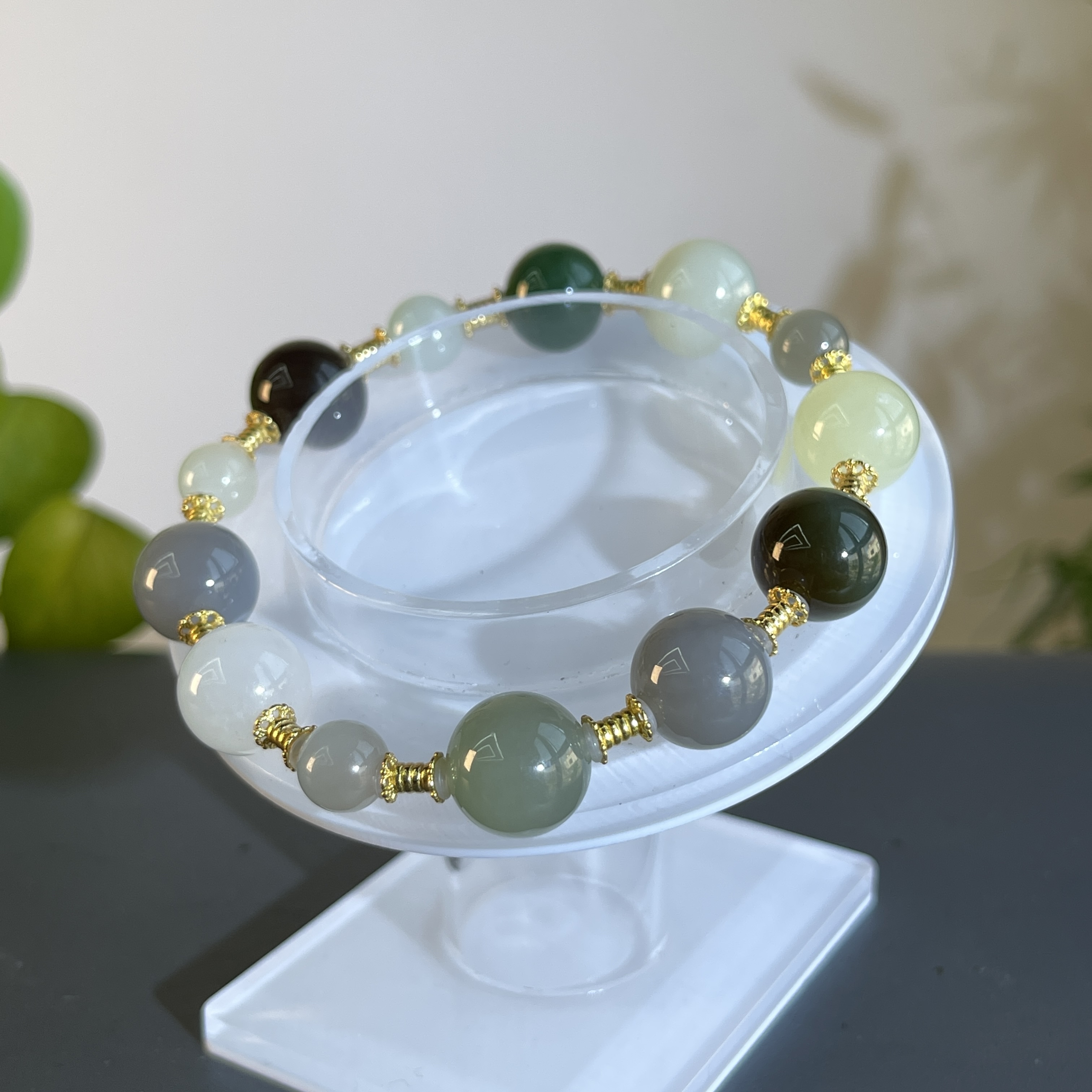 JXW14-58 和田玉-手串（含配饰）