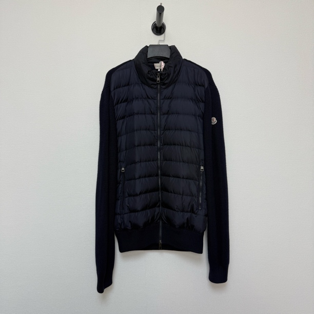 未使用 MONCLER 针织拼接袖标羽绒服/L码