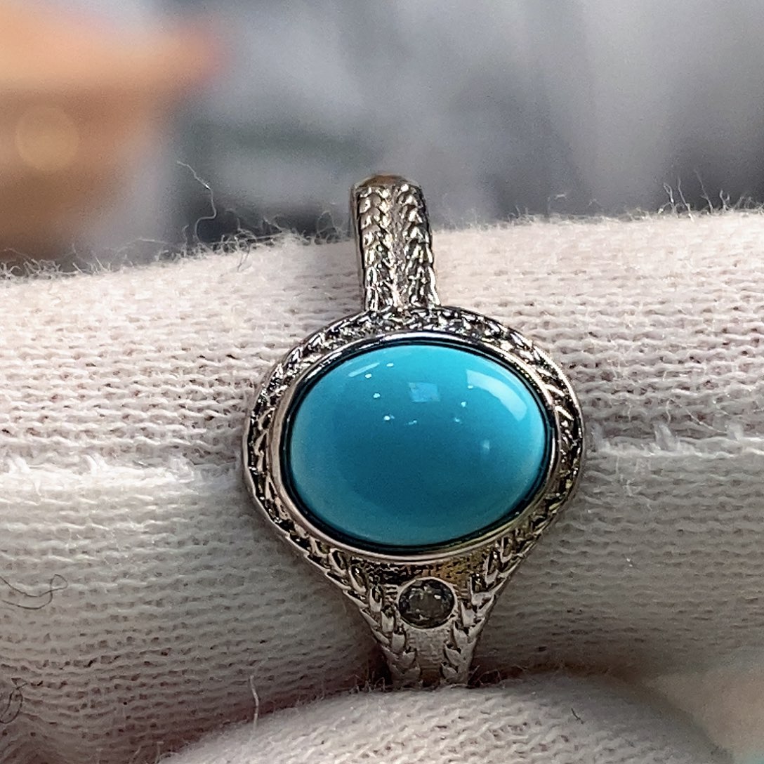 绿松石银S925镶嵌配饰