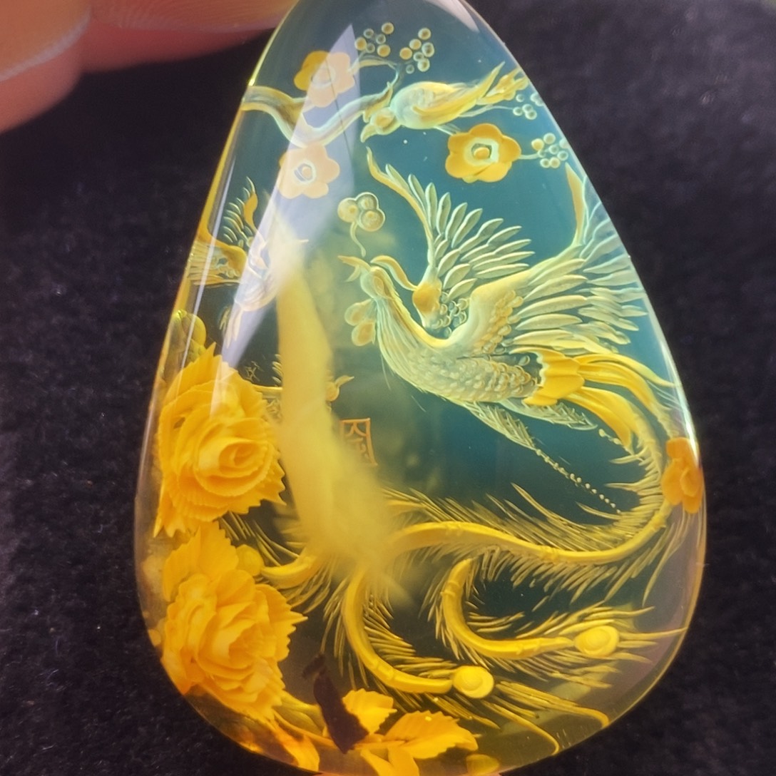 琥珀未镶嵌吊坠(不含链)