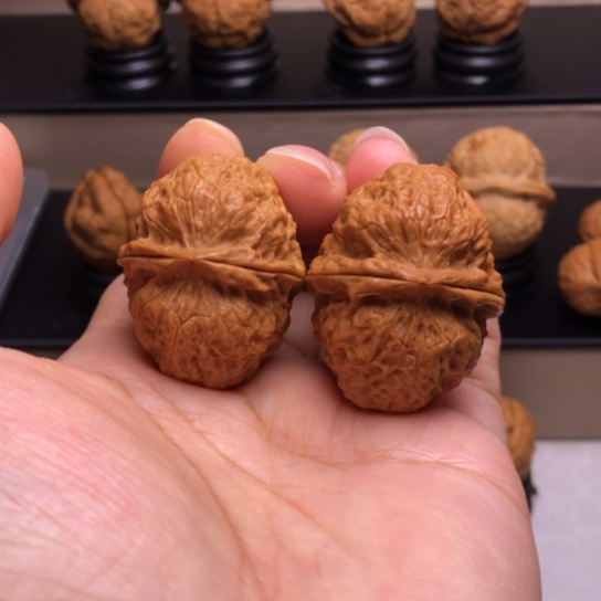 文玩核桃把件卧龙元宝蟾60