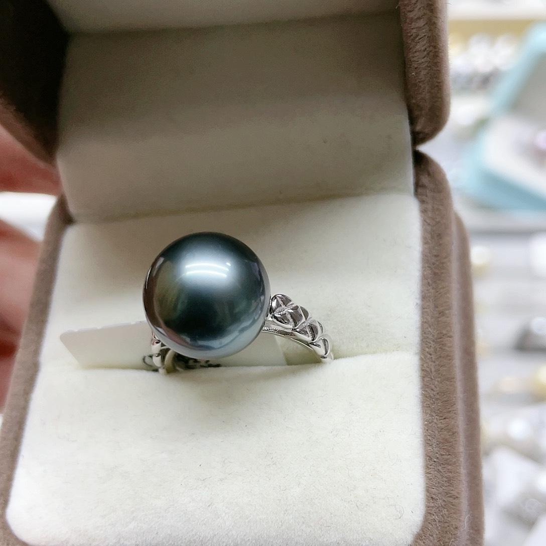 海水珍珠戒指银S925镶嵌