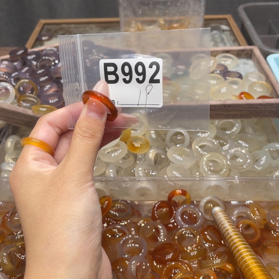 玛瑙/玉髓未镶嵌戒指992