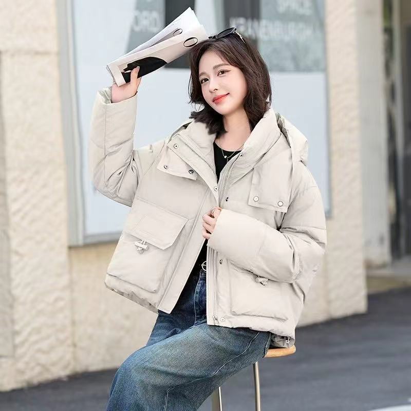 【保暖零下20度】短款长袖连帽女款不跑棉棉服加厚棉服外出新款外套