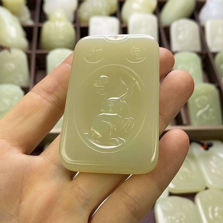 昆仑石兔守护文殊菩萨