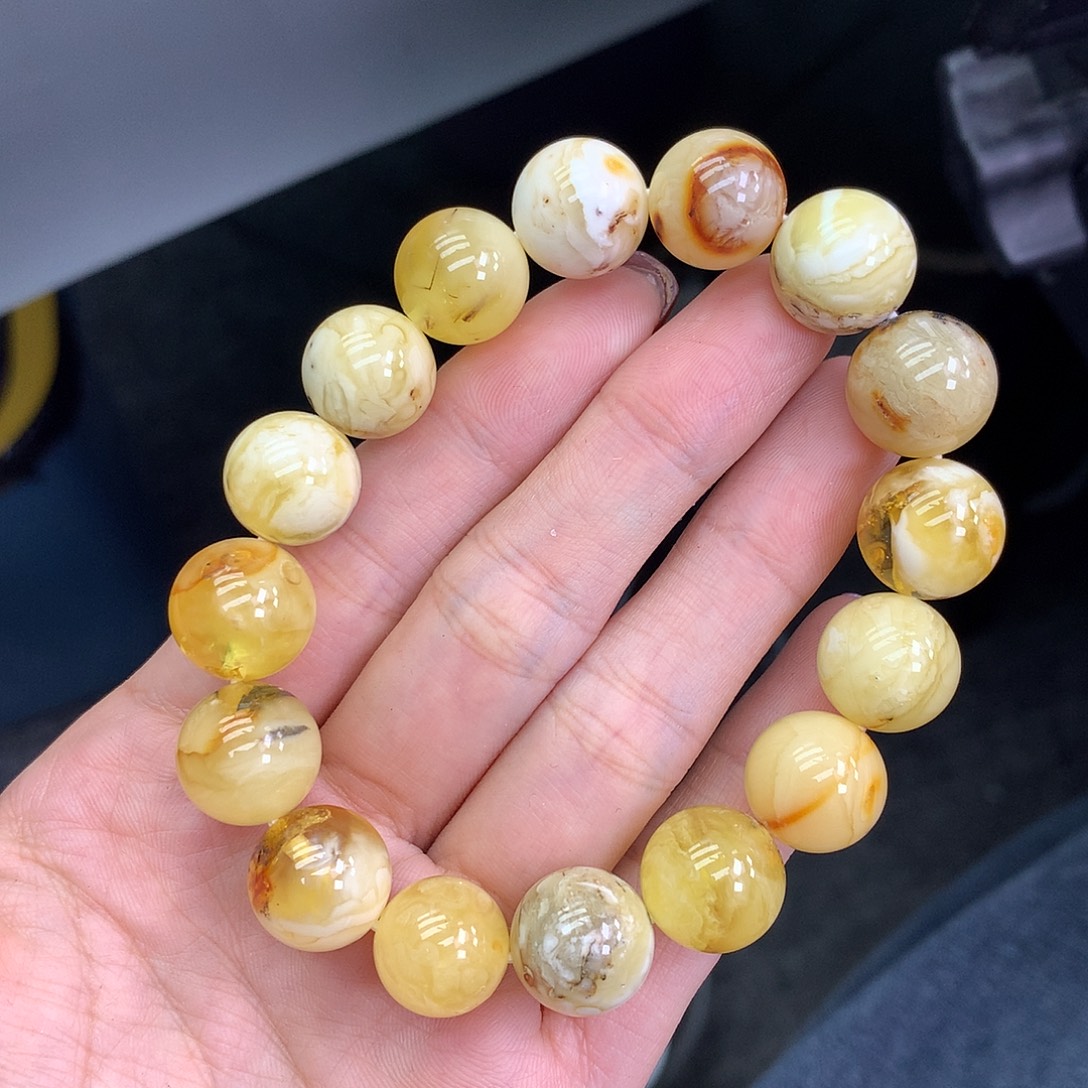 琥珀未镶嵌珠宝奇石13mm➕