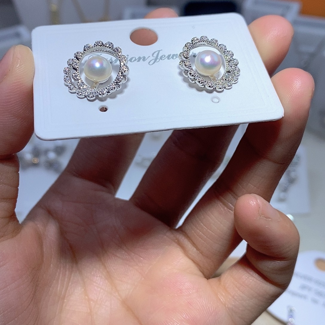 未镶嵌淡水珍珠耳饰