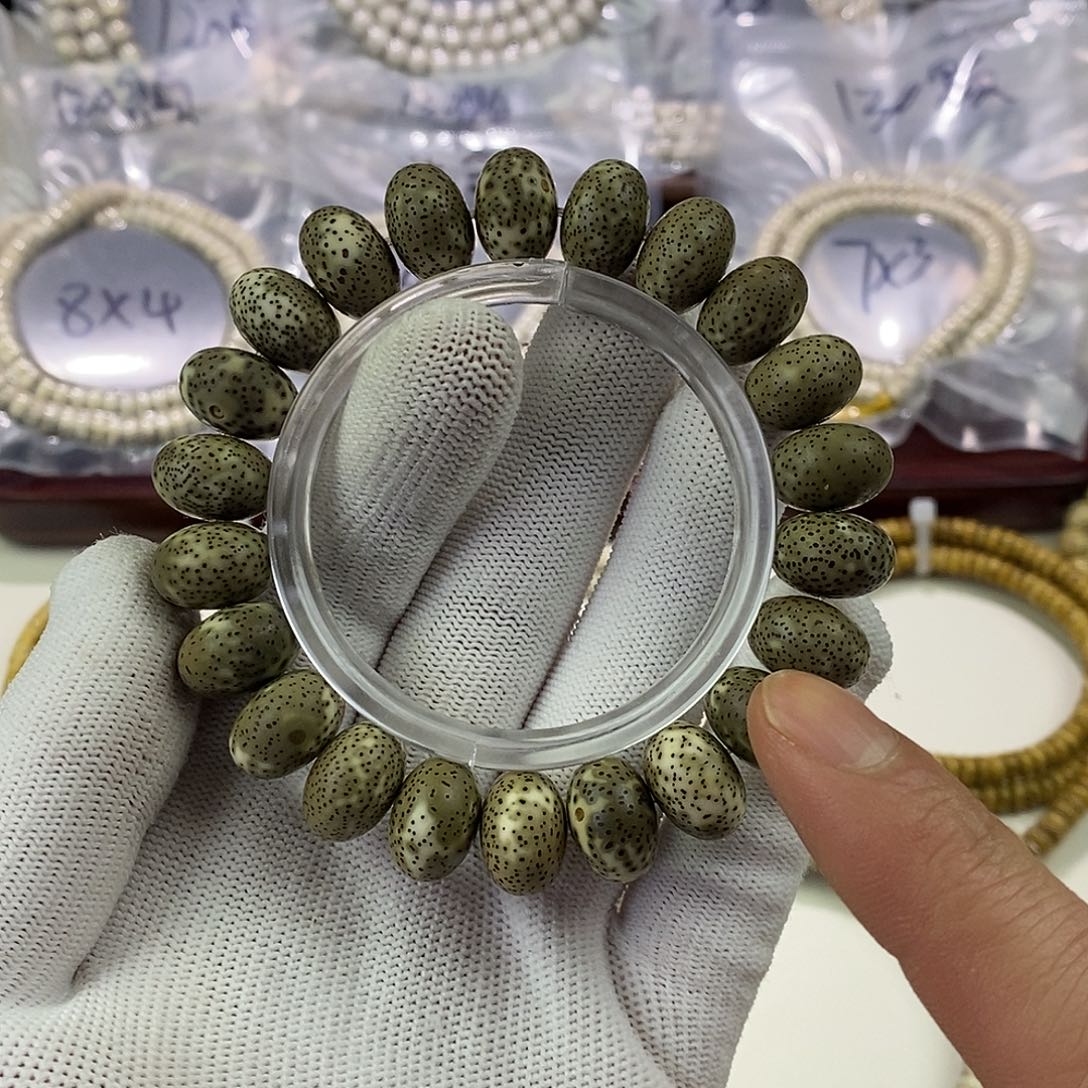 星月菩提吊坠石玉青花瓷苹果珠15