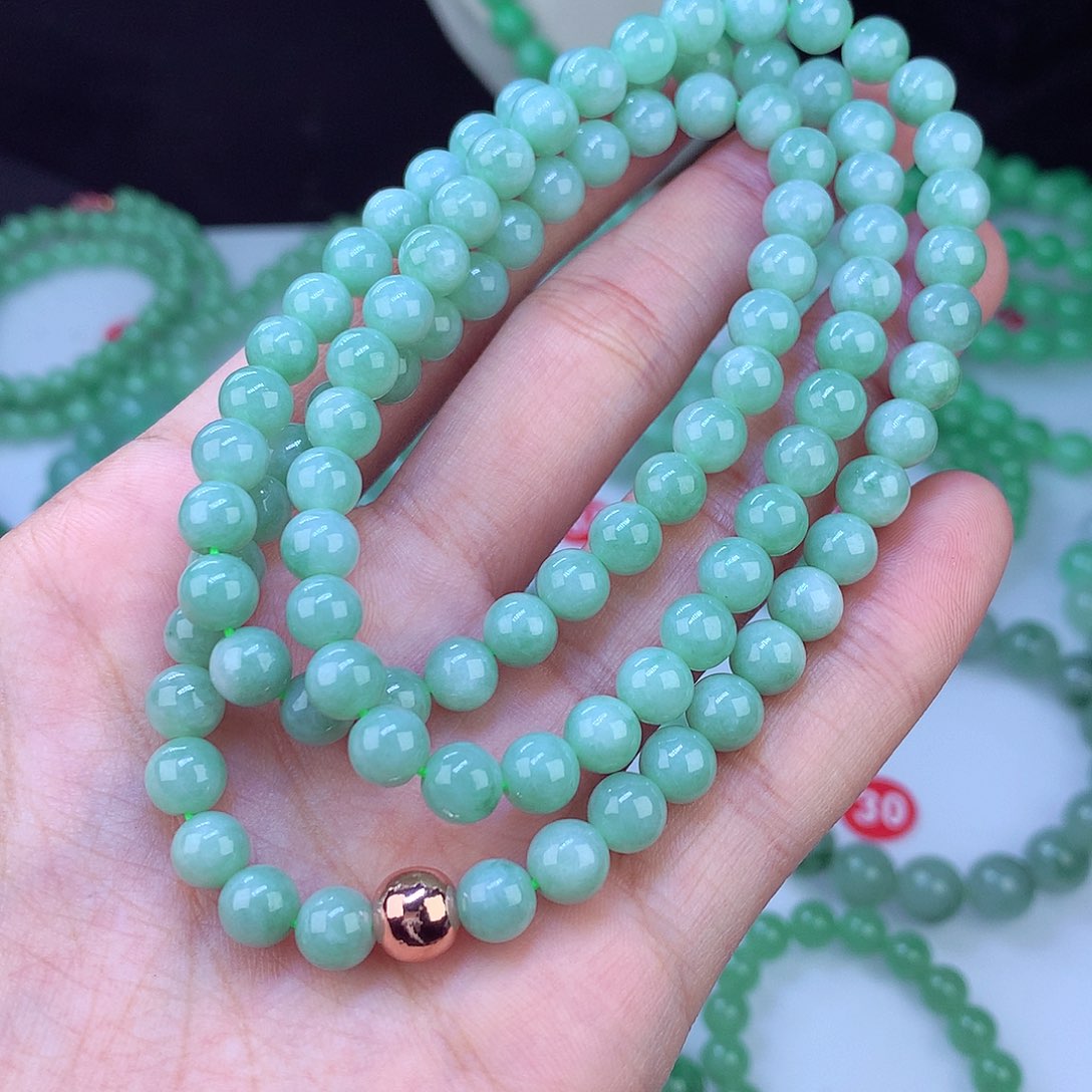 翡翠毛衣链未镶嵌