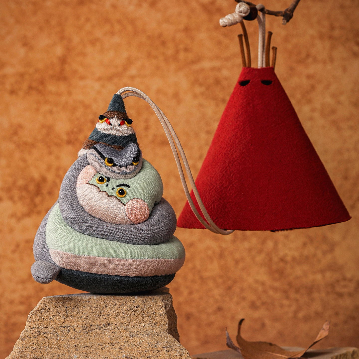 王的手创 中国奇谭2之如何成为三条龙手工刺绣diy材料包布艺挂件