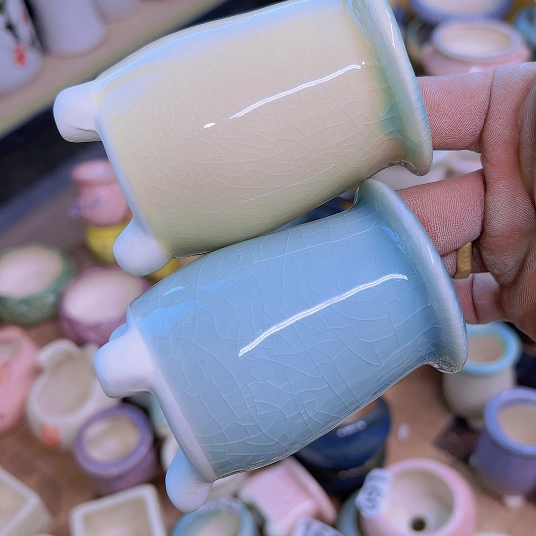 红陶陶瓷花盆满12包邮