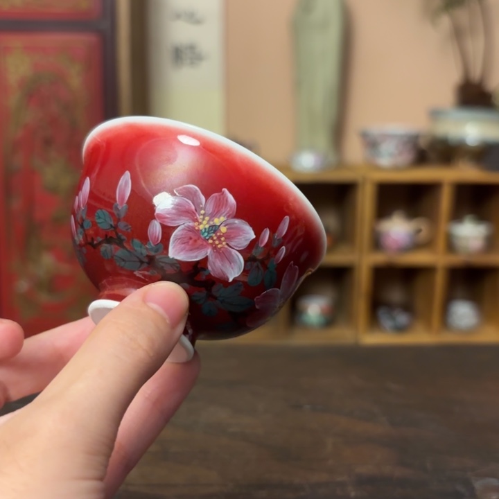 柴烧纯手工手绘陶瓷