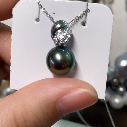 海水珍珠颈饰银S925镶嵌10.8