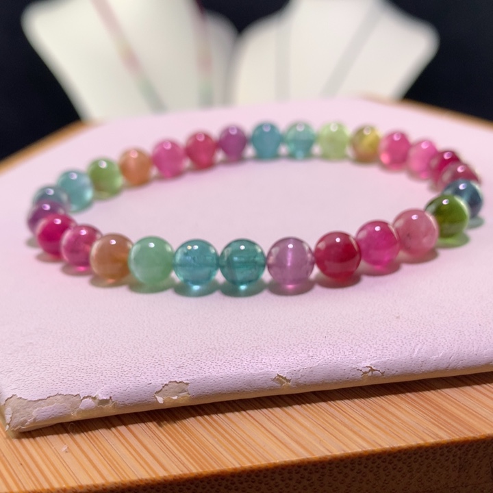 双色碧玺手链未镶嵌