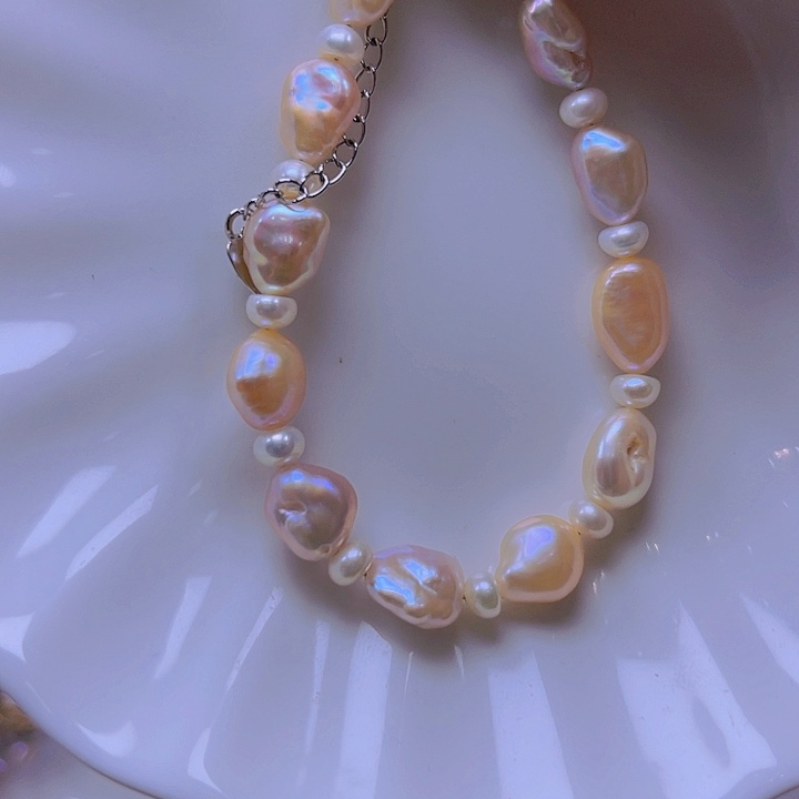 淡水珍珠手绳合金