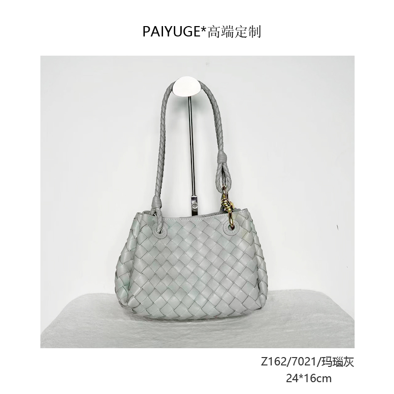 Z162/7021/玛瑙灰 高端订制女士单肩斜挎手提包1213孤品